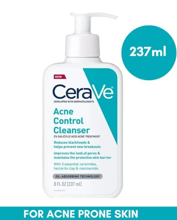 CERAVE ACNE CONTROL CLEANSER 2% SALICYLIC ACID ACNE TREATMENT 237ML